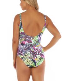 20-2184 SeaSpray Amazonite Classic Draped Swimsuit - 20-2184 Multi