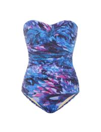 25-2063 Seaspray Ave Draped Bandeau Swimsuit - 25-2063 Blue