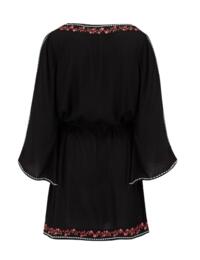 13914 Pour Moi Hot Spots Ditsy Embroidered Cover Up Dress - 13914 Black