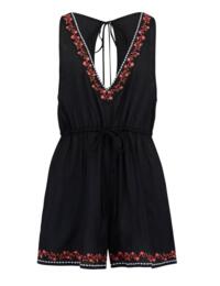 13915 Pour Moi Hot Spots Ditsy Embroidered Playsuit - 13915 Black