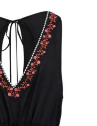 13915 Pour Moi Hot Spots Ditsy Embroidered Playsuit - 13915 Black