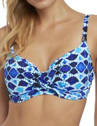 6515 Fantasie Tuscany Underwired Wrap Front Full Cup Bikini Top - 6515 Ink