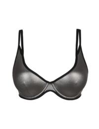 8000119 Prima Donna Myla Dalbesio Padded Triangle Halter Bikini Top - 8000119 Black/Silver