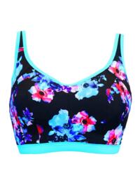 97004 Pour Moi Energy Lightly Padded Underwired Sports Bra - 97004 Blue/Pink