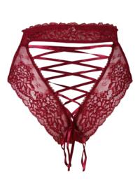 11805 Pour Moi Suspense Laced Up Brief  - 11805 Red