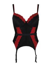 15805 Pour Moi Allure Underwired Basque - 15805 Black/Red