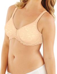 LY0977 Maidenform Beautiful Support Lace Minimizer Bra - LY0977 Champagne Shimmer