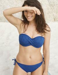 Panache Anya Crochet Strapless Bikini Top French Blue