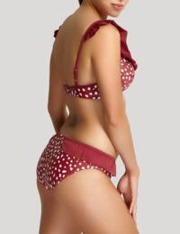 Panache Mila Frilled Bikini Brief Brick Red