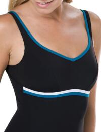 810417C748 Speedo Contour Luxe Swimsuit - 810417C748 Black/Blue
