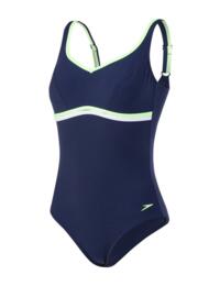 810417C832 Speedo Contour Luxe Swimsuit - 810417C832 Navy/Green