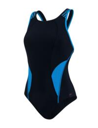 811403A504 Speedo Fit Power Form Pro Swimsuit - 811403A504 Black/Blue