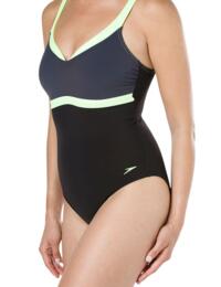 810414C738 Speedo Aquajewel Swimsuit - 810414C738 Black/Grey