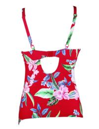 14111 Pour Moi Miami Brights Padded Tankini Top - 14111 Red