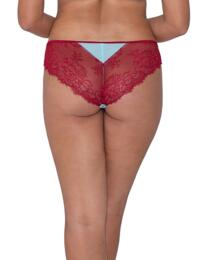 CK028202 Curvy Kate Lifestyle Lace Brazilian Brief - CK028202 Blue/Red