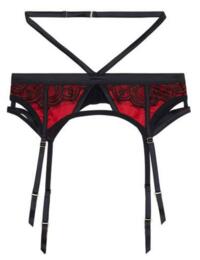 PPCCSB3097 Playful Promises Curve Suspender Belt  - PPCCSB3097 Ruby Lace