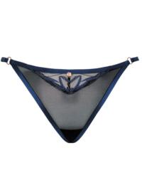 ST009200 Scantilly by Curvy Kate Submission Thong - ST009200 Black/Blue