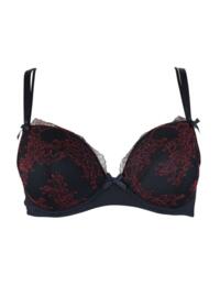 14700 Pour Moi Tattoo Underwired Lightly Padded Bra - 14700 Black/Red