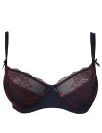 14702 Pour Moi Tattoo Underwired Bra - 14702 Black/Red