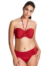 SW0834 Panache Swim Marina Moulded Bandeau Bikini Top - SW0834 Java Red