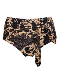 17505 Pour Moi Paradiso Belted High Waisted Control Bikini Brief - 17505 Black/Gold
