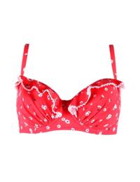 17100 Pour Moi Sunset Beach Underwired Bikini Top - 17100 Red/White