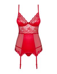 Obsessive Lovica Corset And Thong Set - Red