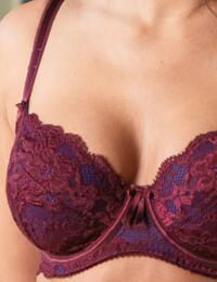 1502 Pour Moi Amour Underwired Non-Padded Bra - 1502 Sangria/Cobalt
