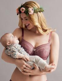 5053 Anita Maternity Fleur Underwire Nursing Bra - 5053 Berry