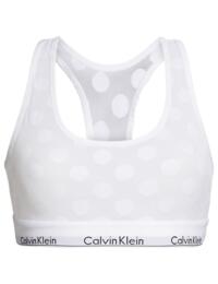 000QF5847E Calvin Klein Unlined Bralette Bra Top - QF5847E White