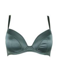 18800 Pour Moi Satin Luxe Padded Plunge Bra - 18800 Forest