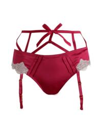 TL01 Tallulah Love Opulent Lace Suspender Belt - TL017A Berry Red