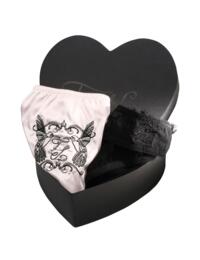 GS004 Tallulah Love Bonbon Noir Knicker Duo Gift Set - GS004 Black/Blush Pink