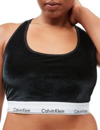 Calvin Klein Modern Cotton Velvet Unlined Bralette Black