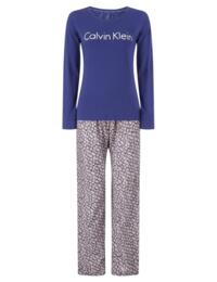 000QS6350E Calvin Klein Pyjama Set - QS6350E Space Blue/Crinkle Floral