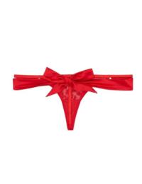 PPCCT3180 Playful Promises Anneliese Satin Thong Curve - PPCCT3180 Red