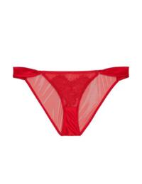 PPCCB3180 Playful Promises Anneliese Satin Brazilian Brief Curve - PPCCB3180 Red