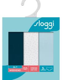 10198269/10198004 Sloggi 24/7 Weekend Hipster 3 Pack - 10198004 Turquoise/Light Combination