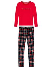 UW0UW02570 Tommy Hilfiger Plaid Pyjama Set - UW0UW02570 Primary Red/Cypress Green 