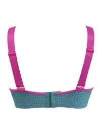 97003 Pour Moi Energy Empower Padded Underwired Sports Bra - 97003 Green/Pink