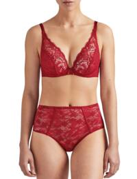 Aubade Aube Amoureuse Triangle Plunge Bra in Amour Red