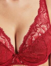 Aubade Aube Amoureuse Plunge Bra in Amour Red