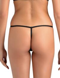 Muse by Coco De Mer Katharine G-String in Black and Silver