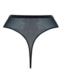 Scantilly by Curvy Kate Sex Education High Waist Thong in Black/Latte