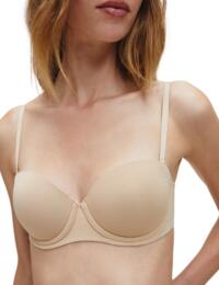 Calvin Klein Invisibles Strapless Push Up Bra in Bare