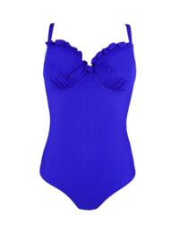 Pour Moi Splash Padded Underwired Control Swimsuit Ultramarine