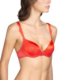 Andres Sarda LOVE Padded Deep Plunge Bra Spicy Berry