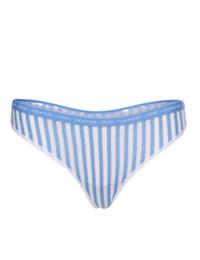 Calvin Klein CK One Thong 2 Pack Azure/ Marching Stripe Azure