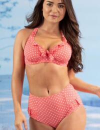 Pour Moi Hot Spots Halterneck Bikini Top Coral