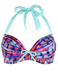Pour Moi Ocean Bay Padded Halter Bikini Top Multi